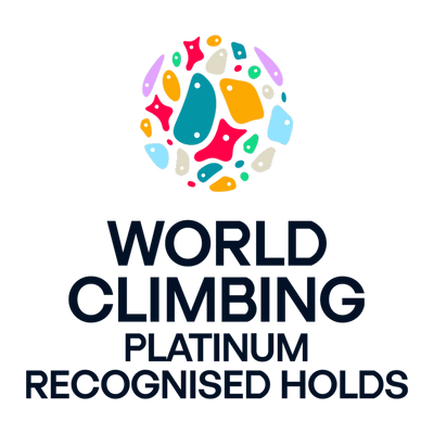World Climbing platinum recognised holds badge
